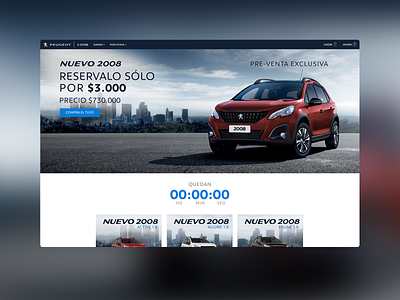 Peugeot 2008 Website branding design ui user interface ux web website