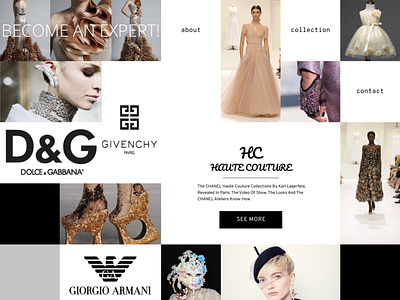 Fashion branding creative design fashion font haute couture landing page logo ui ux web-design