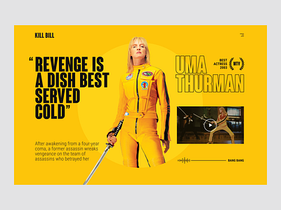 Kill Bill cinema concept design figma flat minimal ui ux uxui web