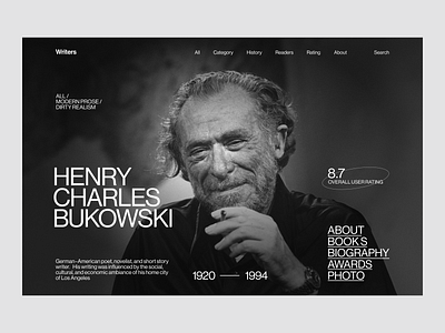 Bukowski by Andrey Novickov on Dribbble