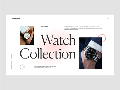 Watch Collection concept design ecommerce figma minimal minimalism ui ux uxui watch watchsite web website