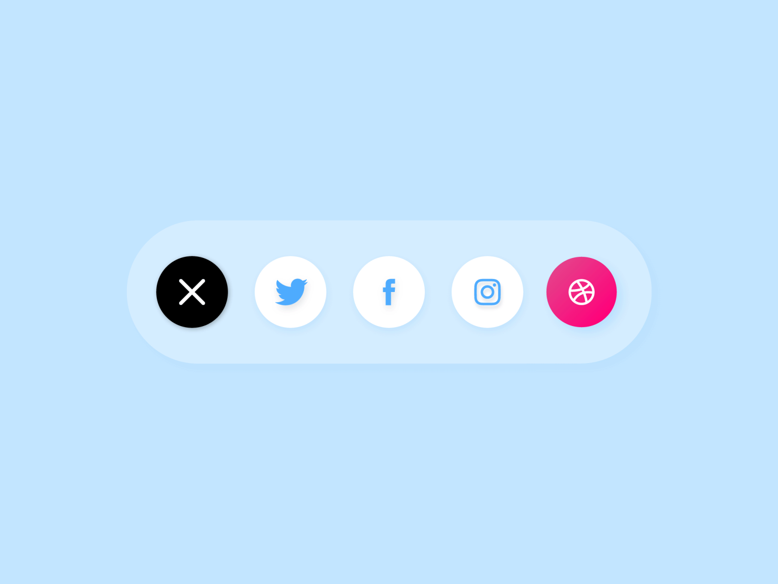 DailyUI #10 – Social Share aftereffects app design button design colors dailylogochallenge dailyui gif icons interface media motion shape share social ui uiux ux web