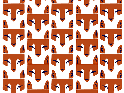 Ethiopian Wolf Pattern animal patterns design endangered species graphic design icon icon design illustration textile design textile pattern wolf