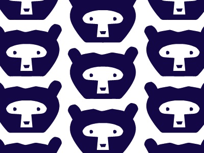 Black Bear Pattern bear bear design bear pattern black bear icon illustration kids pattern logo pattern surface design textile textile pattern