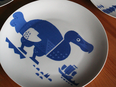 Dodo Plate animals design dodo extinct animals illustration surface design