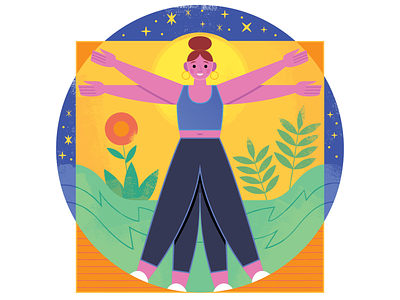 Milwaukee Magazine: Health and Wellness design editorial illustration exercise health illustration