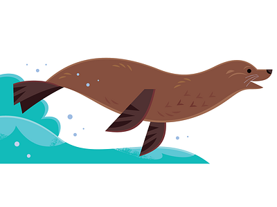 Galapagos Sea Lion animal character animals beach galapagos illustration islands kidlitart nature ocean vector wildlife