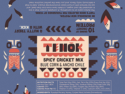 Spicy Cricket Mix Box cricket proteins crickets food packaging graphic design illustration packaging design