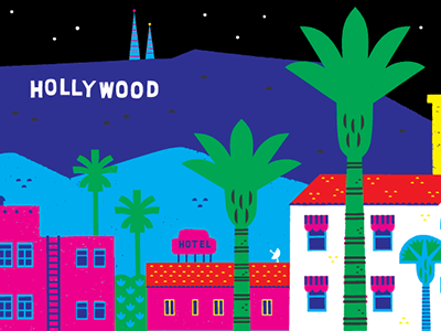 Hollywood Skyline california design hollywood icon design illustration los angeles travel travel illustration vector