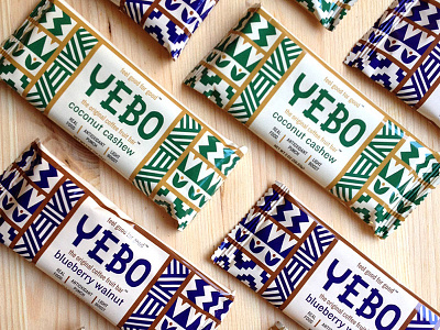 Yebo Bars africa branding energy bars food packaging illustration packaging packaging design pattern protein bars