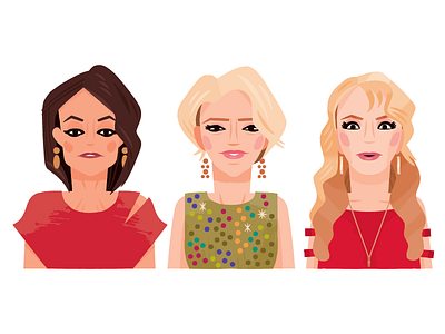 Real Housewives of New York design illustration portraits real housewives women