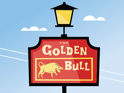 The Golden Bull design found type illustration los angeles sign typography vintage lettering