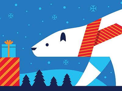 Polar Bear christmas christmas illustration design holiday illustration polar bear