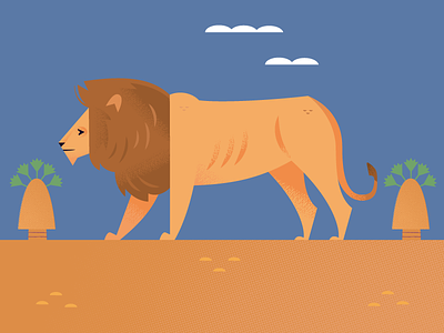 Lion africa african animals animal icons animals icons illustration nature spot illustration wildlife