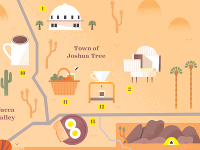 Desert Getaway Map california icon icon design joshua tree map map design map illustration travel travel illustration