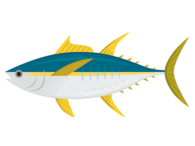 Tuna animals fish icon illustration nature ocean seafood