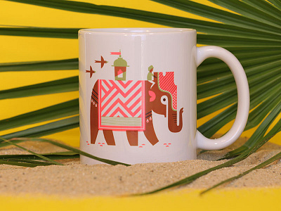 Parade Mug animal illustration elephant icon icon design illustration mug surface design