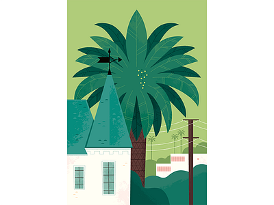 Palm Tree california illustration los angeles palm tree plants travel vector vector illustration
