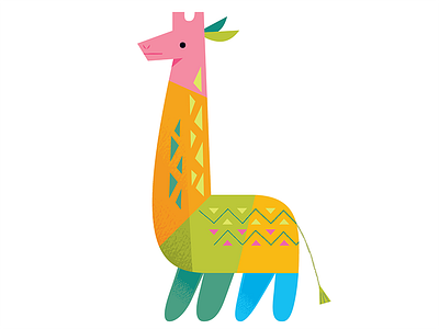 Jirafa adobe illustrator animals folk art giraffe icon illustration mexico nature toy design vector