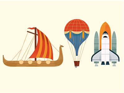 From here to there balloon graphic design history history book icon icon design illustration technology travel vector viking