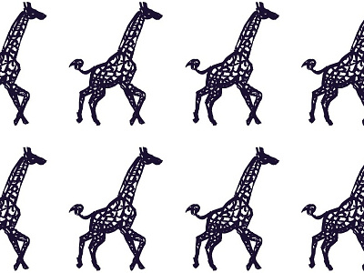 Giraffe Galloping Print animal patterns design giraffe hand drawn patterns illustration pattern print