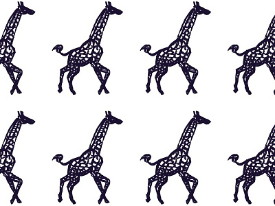 Giraffe Galloping Print