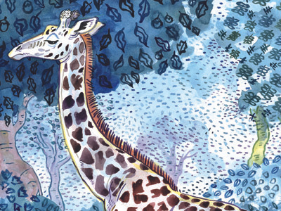Giraffe Illustration animals drawing giraffe giraffes illustration ink drawings