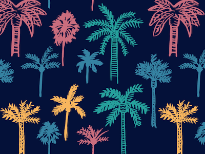 Palm Grove california design hand drawn pattern illustration los angeles palm tree palm tree patterns palm trees pattern