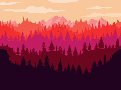 Firewatch design firewatch gamer landscape trees video games