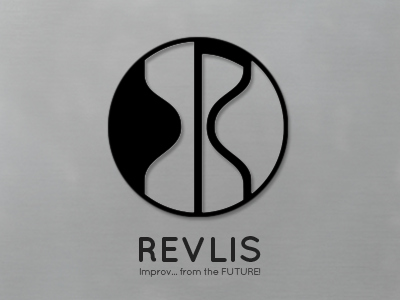 Revlis Logo hourglass improv logo revlis