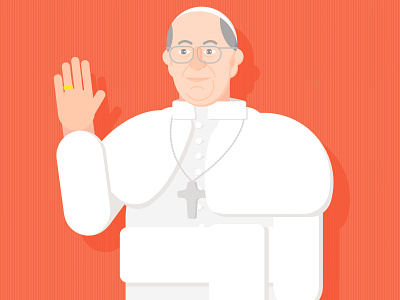 Print Papa Francisco 6to Aniversario illustration papa francisco