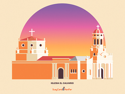 Print Iglesia El Calvario affinity designer el salvador illustration santa ana vector