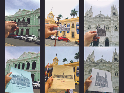 Prints y Stickers de Centro Histórico de Santa Ana, ES.