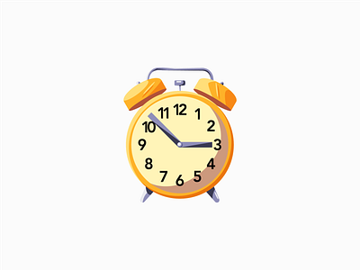 Alarm Clock 3d adobe illustrator alarm clock clock daily design digital art illustration illustrator minimal time vector yellow