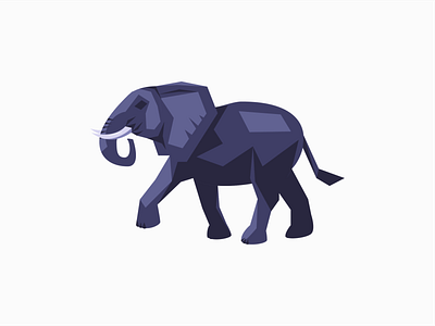 Elephant 3d adobe illustrator animal daily design digital art elephant gray illustration minimal vector