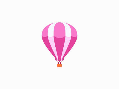 Hot Air Balloon 3d adobe illustrator balloon daily design digital art flight hot air balloon illustration minimal pink vector