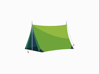 Tent 3d adobe illustrator daily design digital art green icon illustration minimal tent vector