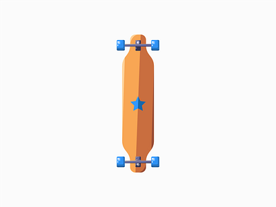 Long Board adobe illustrator daily design digital art illustration long board minimal vector