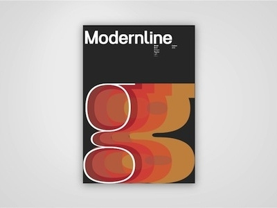 Modernline Type Poster design font graphic design modernline poster type typography