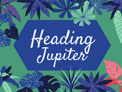 Heading Juipter canva design green green leaves heading labeldesign nature pink leaves pink plants white