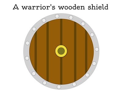 Warriors Wooden Shield design gravit designer illustration warrior warriors