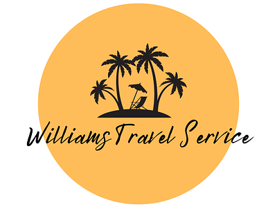 Williams Travel Service Invitation black branding clientwork design illustration logo designs logos travel agency logo white yellow