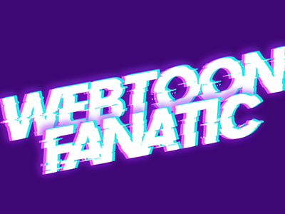 WebToon Fanatic branding glitch effect logo logo design manga tshirt design webtoon webtoon fanatic word glitch effect