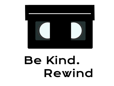 Be Kind Rewind black design gravit designer illustration logo tape vcr white