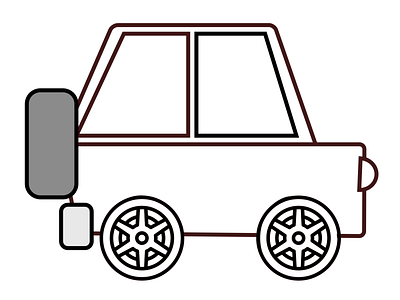 Small Jeep Or Car? black car cartoon gravit designer illustration jeep outline vector