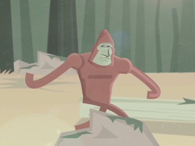 Final Bigfoot Animate GIF ae animate animation bigfoot character gif loop monster walk