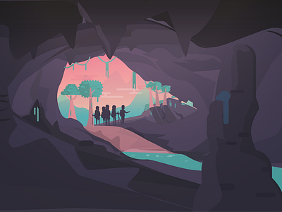 Song Doong Caves - Last Xplorer 2d art cave design dribbble illustration landscape vector