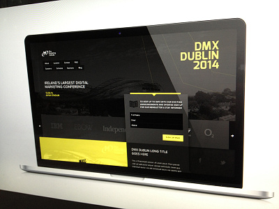 Event Homepage black design event grid tactile texture typography web design yellow