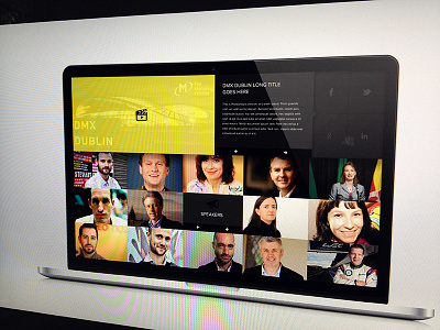 Event Homepage 2 black design event grid tactile texture typography web design yellow