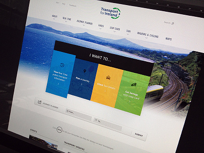 Transportation website design grid homepage typography web design